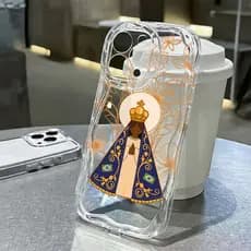 Nossa Senhora Capa Capinha Para Samsung Galaxy A03 A04E A05 A06 A12 A13 A14 A15 A16 A23 Silicone Normal Transparente 3
