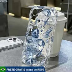 Azul Concha Mar Capa Capinha Para Motorola Moto G53 G35 G34 G24 G04 G22 G15 G14 G10 Silicone Transparente