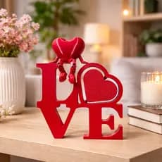 Enfeite Decorativo LOVE | Presente Dia das Mães Dia dos Namorados | Namorada Casal Romântico Luxo