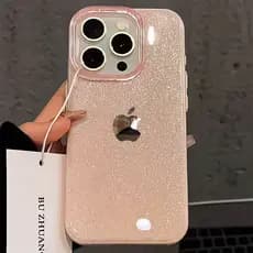 Brilho Interativo Capinha Capa Para iPhone 17 Ar 16 15 14 Plus 13 12 11 Pro Max XR Logo Metalizado Grátis Anti-Arranhão