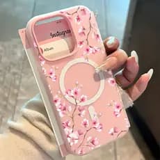 Compatível MagSafe Silicone Capa Capinha Para iPhone 16 15 14 Plus 13 12 11 Pro Max Estilo Floral Anti-queda