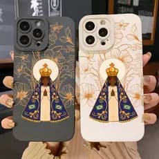 Nossa Senhora Capa Capinha Para iPhone 17 Ar 16 15 14 11 Pro Max 12 13 XS XR X 8 7 Plus SE 2020 Normal Anti-Impacto