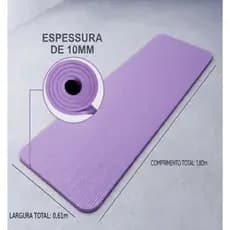 Tapete Yoga Pilates Fitness Antiderrapante Gym 10mm