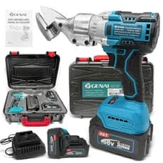 Tesoura Corta Chapa de Ferro Aço Eletrica 68v Profissional + 2 Bateria