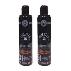 Kit 2un Shampoo Escurecedor De Cabelos Brancos Grisalhos Dom Pelo 250ML
