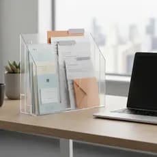 Suporte Organizador Multiuso Triplo - Documentos Escritorio