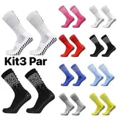 KIT3 PARES Meião de Futebol,Meias antiderrapantes de futebol Meias masculinas Meias de competição estádio Meias de tênis