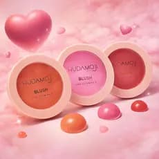 Blush Compacto Alta Pigmentação Hudamoji Shine Maquiagem Rosto Facil Longa Duração Promoção