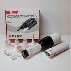 Soprador Aspirador 4 em 1 Lanterna PowerBank 4000 mAh Sem Fio Portatil