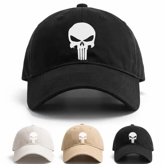 Boné Beisebol Punisher Caveira Justiceiro Moda Urbana Geek Urbano Estilo Qualidade Masculino Feminino Ajustável