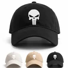 Boné Beisebol Punisher Caveira Justiceiro Moda Urbana Geek Urbano Estilo Qualidade Masculino Feminino Ajustável