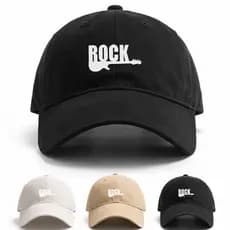 Boné Aba Curva Casual Rock Guitarra Moda Urbana Música Estilo Urbano Qualidade Masculino Feminino Ajustável