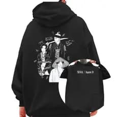Moletom Basico Blusa de Frio Canguru Algodao Agust D Suga Kpop Min Yoongi Coreano Unissex