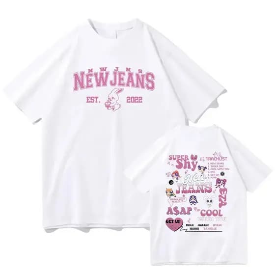 Camiseta T-shirt Unissex 100%Algodão Tracklist New Jeans 2025 Lançamento Topzeira