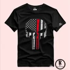Camiseta Estampada Justiceiro Punisher  Linha Premium Camisa 100% Algodão Malha 30.1 Camiseta masculina e Feminina