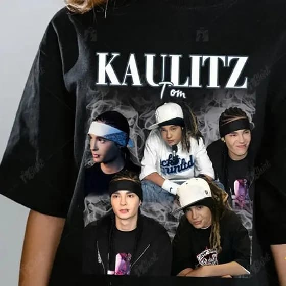 Camiseta Unissex Algodão Tom Kaulitz Vintage 90s 01