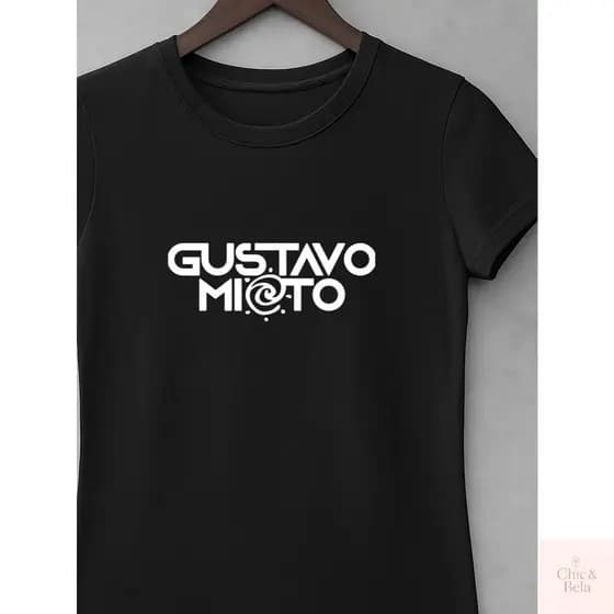 Camiseta Blusa Baby look Cantor Sertanejo Gustavo Mioto Show Feminina 100% Algodão