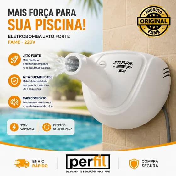 Eletrobomba Fame Jato Forte 220v com Acionamento Automático para Chuveiro Pressurizador de agua fame