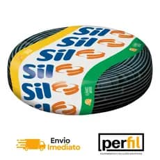 Fio Cabo Flexível 2,5mm Antichama 100 Metros 750V SIL em Cobre Original Preto