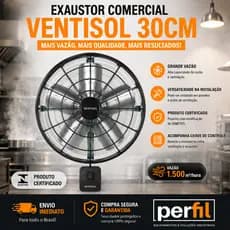 VENTILADOR EXAUSTOR 30CM 220V VENTILADOR INDUSTRIAL EXAUSTOR INDUSTRIAL EXAUSTOR DE PAREDE 220V