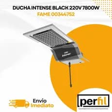 Ducha Fame Intense Black 220V 7800W Original Preta