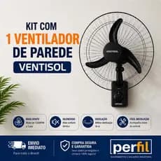 Ventilador de Parede 60cm Ventilador Ventisol Ventilador 220 volts Ventilador grande Silencioso