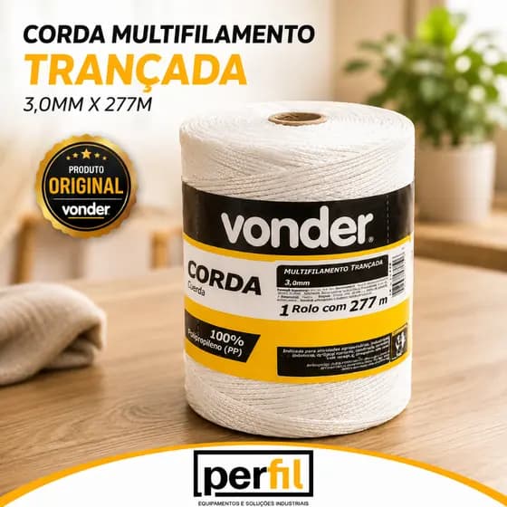 Corda Multifilamento Cordas de Amarração Corda Fina Corda Branca Corda 3mm x 277m Corda artesanato