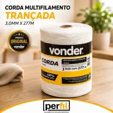 Corda Multifilamento Cordas de Amarração Corda Fina Corda Branca Corda 3mm x 277m Corda artesanato