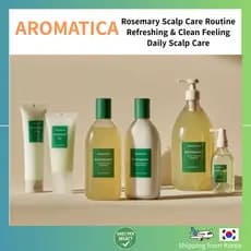 [AROMATICA] Shampoo Alecrim Para Cuidados Com O Couro Cabeludo 180ml/400ml/Tônico Tea Tree/Potenciador De Raiz/Esfoliant