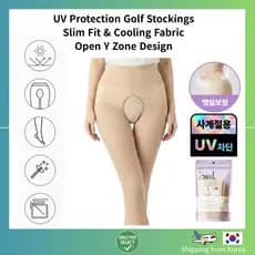 [LOSSL] Meias De Golfe Com Proteção UV Slim Fit 40D Abertas Zona Y Meia-Calça De Resfriamento 1/1 + 1 Conjunto