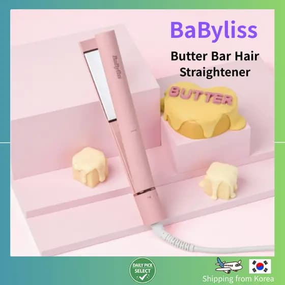 [BaByliss] Alisador De Cabelo Em Barra De Manteiga ST520K Ferramenta Profissional De Estilo De Ferro Plano