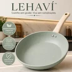 Frigideira Antiaderente 24cm Verde Panela Cerâmica Não Gruda