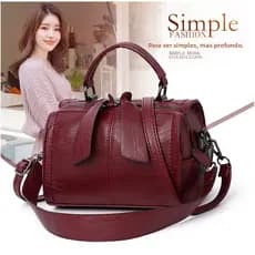 [Frete Grátis] Bolsa de Moda Bolsa de Ombro Estilo Coreano Nova Bolsa Transversal de Couro Macio Simples para Mulh