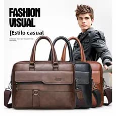 [Frete Grátis] Bolsa de Mão Masculina para Negócios e Deslocamento, Maleta de Grande Capacidade, Bolsa de Ombro
