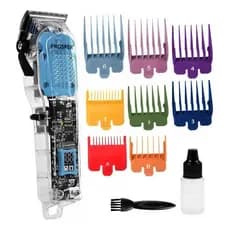Máquina de Cortar Cabelo Elétrica Transparente Bivolt Alta Performance