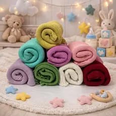 Manta Cobertor Tricot Bebê Saída Maternidade Recém Nascido Lã