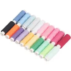 Kit linha com 30 rolos cores variados costura tecido alfaiataria