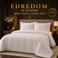 Edredom Dupla Face Casal Queen 400 Fios Algodão Egípcio Luxo Hotel Macio Premium 2,50x2,80