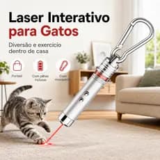 Caneta Laser 3 em 1 Multifuncional | Lanterna, Luz Negra e Testador | Brinquedo Pet para Gatos e Cães