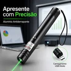 Caneta Apontador Laser Verde Recarregável USB Direto Alumínio Multi Efeitos Apresentação Astronomia Forte Longo Alcance