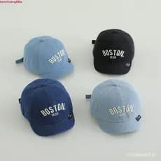Boné de Denim TIANCHUANG, Boné de Beisebol Azul com Aba Curta, Boné Casual para Crianças de 1 a 3 Anos, Estilo Hip Hop,