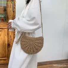 BNARDO Bolsas Simples Femininas, Bolsas Mensageiras, Bolsa de Cosméticos de Corda de Papel, Pequena Bolsa de Praia KAVX