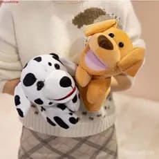 JUNYUE Fantoche De Mão De Cachorro Amarelo , Simulação De Educação Infantil , História De Dedo , Macio