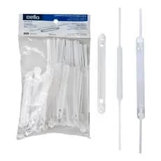 Grampo Trilho Plastico Branco C/50 Dello 0301 P/ATE 300 FLS