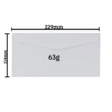 100 UNID Envelope Oficio 114X229MM 63G Branco S/RPC Carta