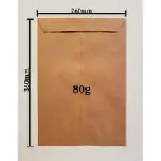 Envelope Saco KRAFT Natural Pardo 260X360MM 80GR PCTE C/100 UNID