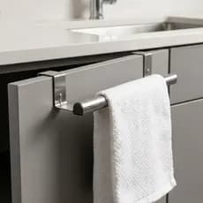 Suporte Porta Pano De Prato Toalha Rosto Utensilios Toalheiro Para Armário Cozinha INOX ESCOVADO