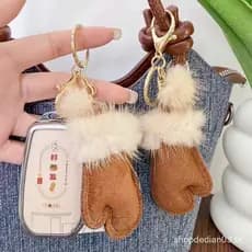 Chaveiro De Mini Luvas Fofas De 4-1 Unidade-Porta-Chaves De Pelúcia-Decoração De Mochila-Presente De Criativo-Acessórios