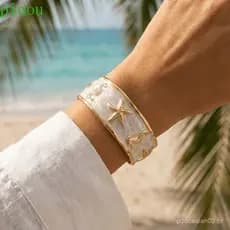 Pulseira De Aço Inoxidável PINOU , Cavalo Marinho Estrela Do Mar Estilo Gotejamento De Óleo De Design Exagerado