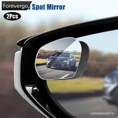 FOREVERGO 2 Pçs Carro 360 Rotação Ajustável Ponto Cego Espelhos Retrovisores Grande Angular Espelho Com Ventosa Convexo
